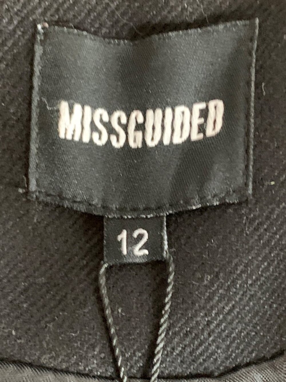 Missguided Black Double-Breasted Longline Coat With Crest Buttons Size 8 US NWT - Picture 11 of 11